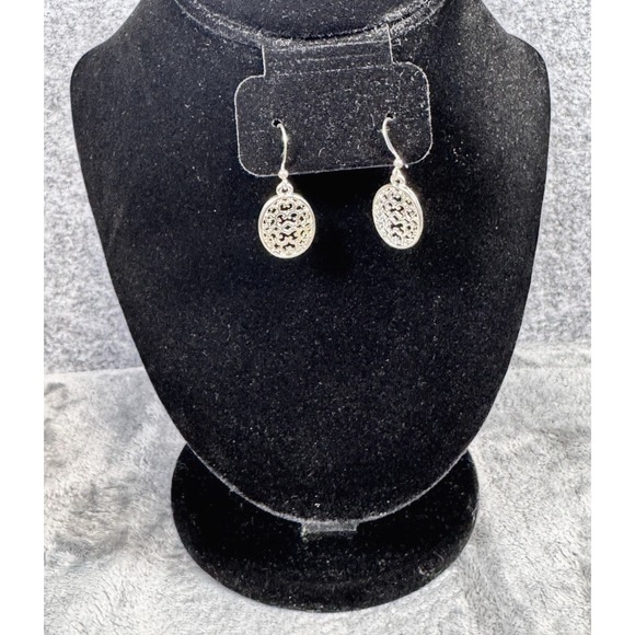 Kim Rogers 15" Necklace & Earring Set Intricate Filigree Silver Tone Jewelry - Picture 5 of 15